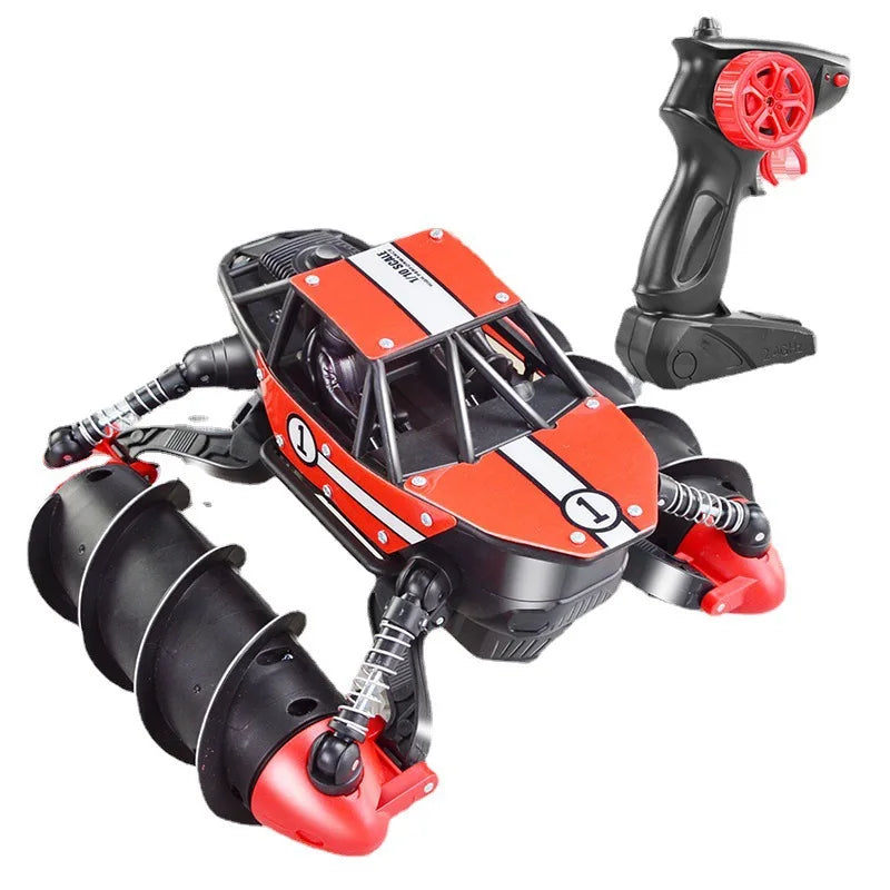 HKM-458963 Amphibious Remote Control Stunt Car for Kids - 2.4G Offroad Drift Vehicle, Ready-to-Go, 6 Channels