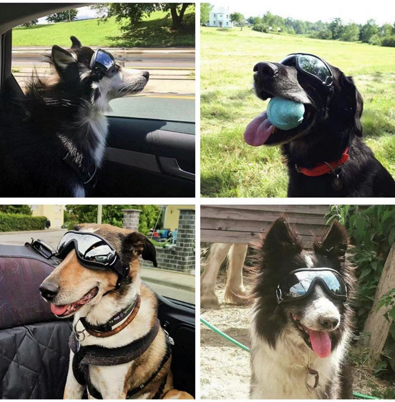 HKM-4590141 Waterproof and Windproof UV Protection Glasses for Dogs, Adjustable Fit for 28cm-48cm Head Circumference