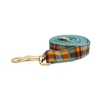 HKM-4590525 Green Plaid Dog Collar and Leash Set in Various Sizes