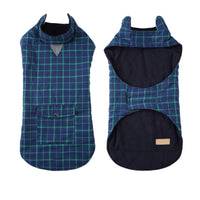 HKM-4590909 Reflective Slim-Fit Winter Vest for Large Dogs in Red and Blue