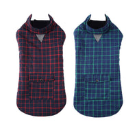 HKM-4590909 Reflective Slim-Fit Winter Vest for Large Dogs in Red and Blue