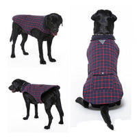HKM-4590909 Reflective Slim-Fit Winter Vest for Large Dogs in Red and Blue
