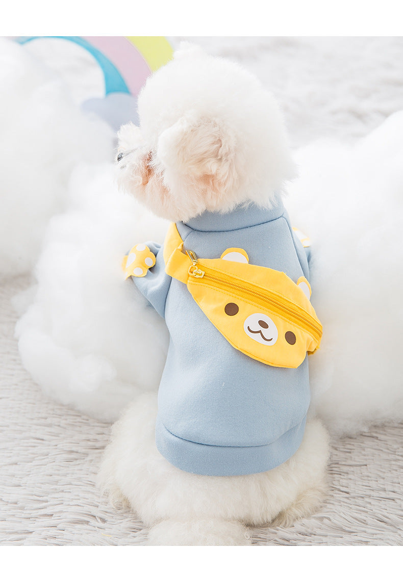 HKM-4592701 Cute Cartoon Pet Backpack Sweater Made of Milk Silk Fabric