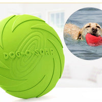 HKM-4593341 Bite-Resistant Floating Frisbee for Golden Retriever Training - Rubber, Multiple Colors