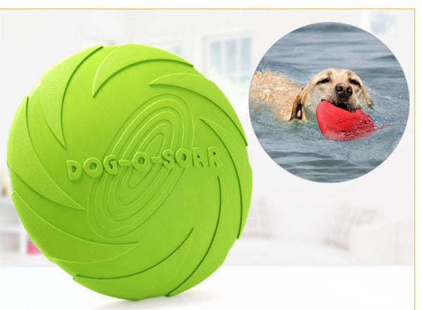 HKM-4593341 Bite-Resistant Floating Frisbee for Golden Retriever Training - Rubber, Multiple Colors