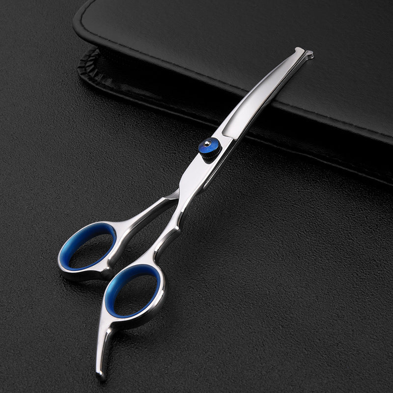 HKM-4594109 6-Inch Professional Stainless Steel Dog Grooming Scissors Set with Leather Bag