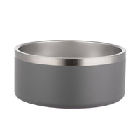 HKM-4594493 304 Stainless Steel Dog Bowl with Silica Gel Pad - Modern Design, 100oz Capacity, 10.5cm Height, 23.5cm Diameter