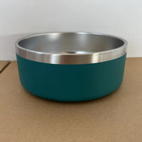 HKM-4594493 304 Stainless Steel Dog Bowl with Silica Gel Pad - Modern Design, 100oz Capacity, 10.5cm Height, 23.5cm Diameter