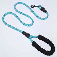 HKM-459539 Reflective Nylon Dog Leash - 150cm in Various Colors: Blue, Black, Red, Orange, Green, Pink