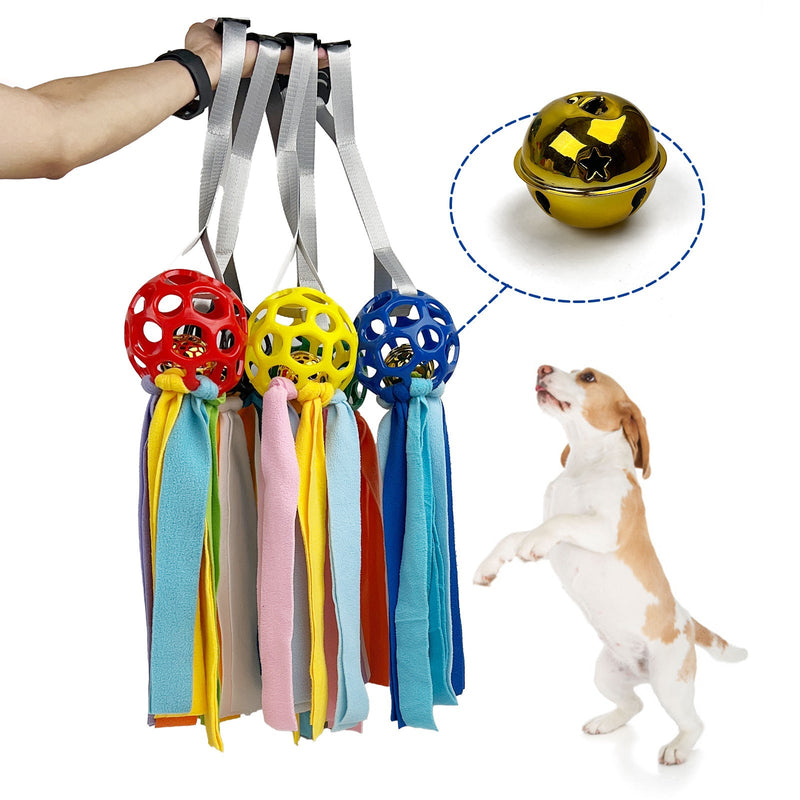 HKM-4595773 Interactive Educational Hollow Toy Ball for Dogs and Cats with TPR Sound and Bell - 75cm, 210g