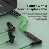 HKM-459603 In-Ear Wired Gaming Earphones with Microphone and Volume Control for Mobile Devices