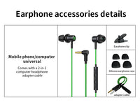 HKM-459603 In-Ear Wired Gaming Earphones with Microphone and Volume Control for Mobile Devices