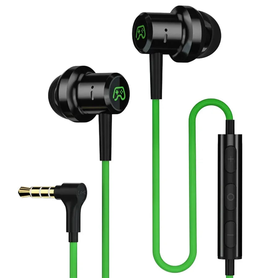 HKM-459603 In-Ear Wired Gaming Earphones with Microphone and Volume Control for Mobile Devices