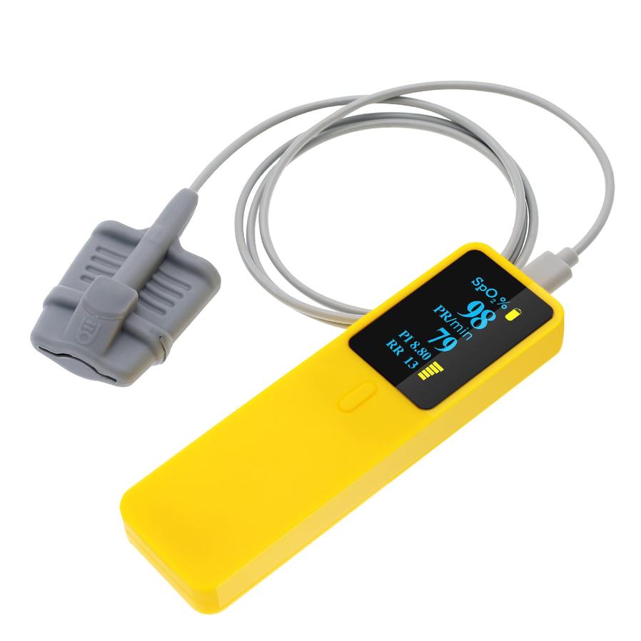 HKM-459603 Palm Pulse Oximeter with 2.2-Inch Color OLED Display, Monitors Blood Oxygen Saturation, Pulse Rate, and Perfusion Index