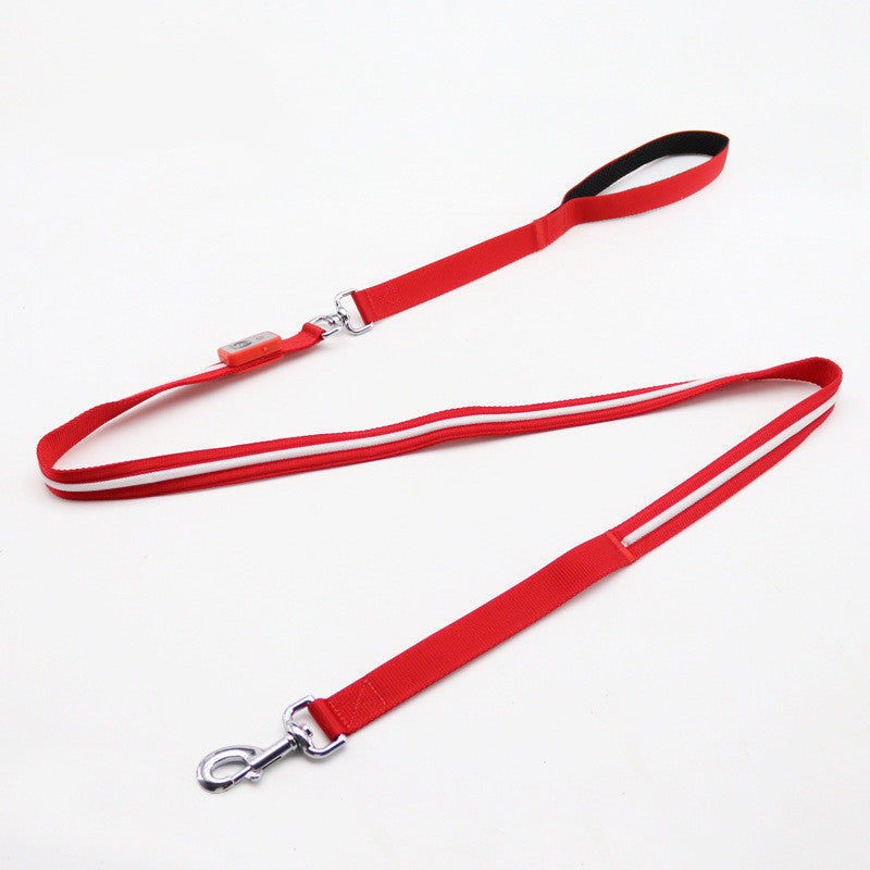 HKM-4596285 Waterproof LED Charging Collar for Pets with Adjustable Fit and Towing Buckle