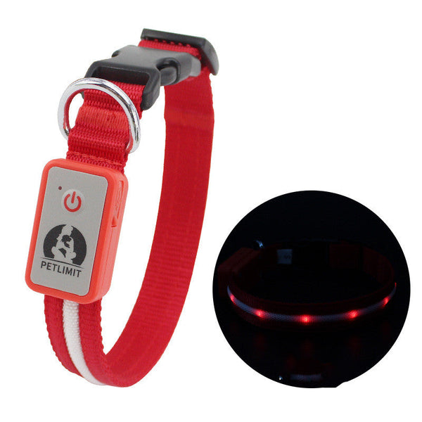 HKM-4596285 Waterproof LED Charging Collar for Pets with Adjustable Fit and Towing Buckle