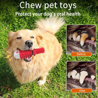 HKM-4596925 Durable Rubber Chewing Toy with Squeaker for Medium and Large Dogs