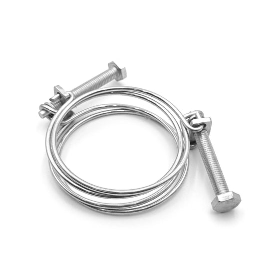 HKM-459731 Heavy Duty Double Wire Hose Clamp - Stainless Steel 304/316 Hexagon Bolt