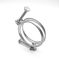 HKM-459731 Heavy Duty Double Wire Hose Clamp - Stainless Steel 304/316 Hexagon Bolt