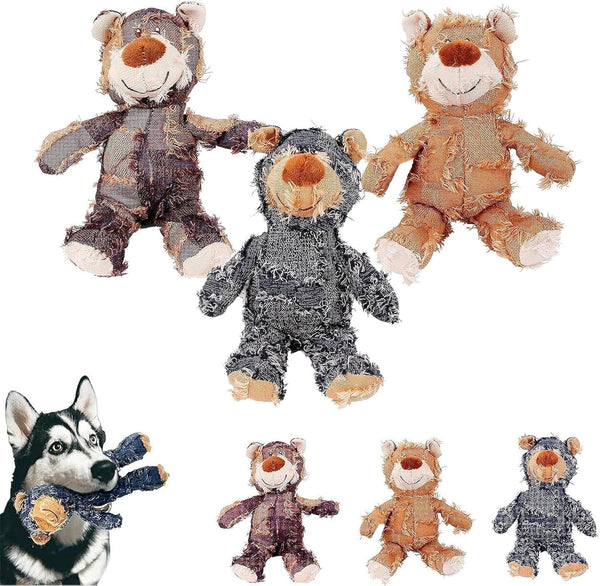 HKM-4597949 Durable Indestructible Dog Toy Bear with Squeaker for Heavy Chewers, Interactive Chew Toy for All Breeds