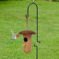 HKM-459795 Mushroom-Shaped Wooden Hummingbird Feeder Pendant in Beech Wood
