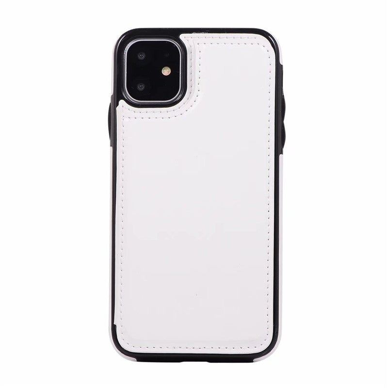 HKM-459795 Premium TPU Card Holder Case for iPhone 12 Pro Max, 12 Pro, 12 Mini, 11 Pro Max with Kickstand - Multiple Colors Available