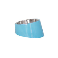 HKM-4598461 Inclined Stainless Steel Dog and Cat Food Bowl - Short Mouth Design, Various Sizes