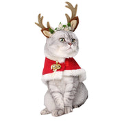 HKM-4602429 Festive Red Polar Fleece Christmas Windshield Cloak with Adjustable Length and Fur Ball Accents