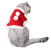 HKM-4602429 Festive Red Polar Fleece Christmas Windshield Cloak with Adjustable Length and Fur Ball Accents