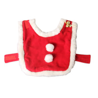 HKM-4602429 Festive Red Polar Fleece Christmas Windshield Cloak with Adjustable Length and Fur Ball Accents