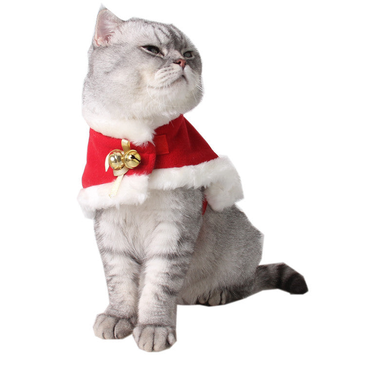 HKM-4602429 Festive Red Polar Fleece Christmas Windshield Cloak with Adjustable Length and Fur Ball Accents