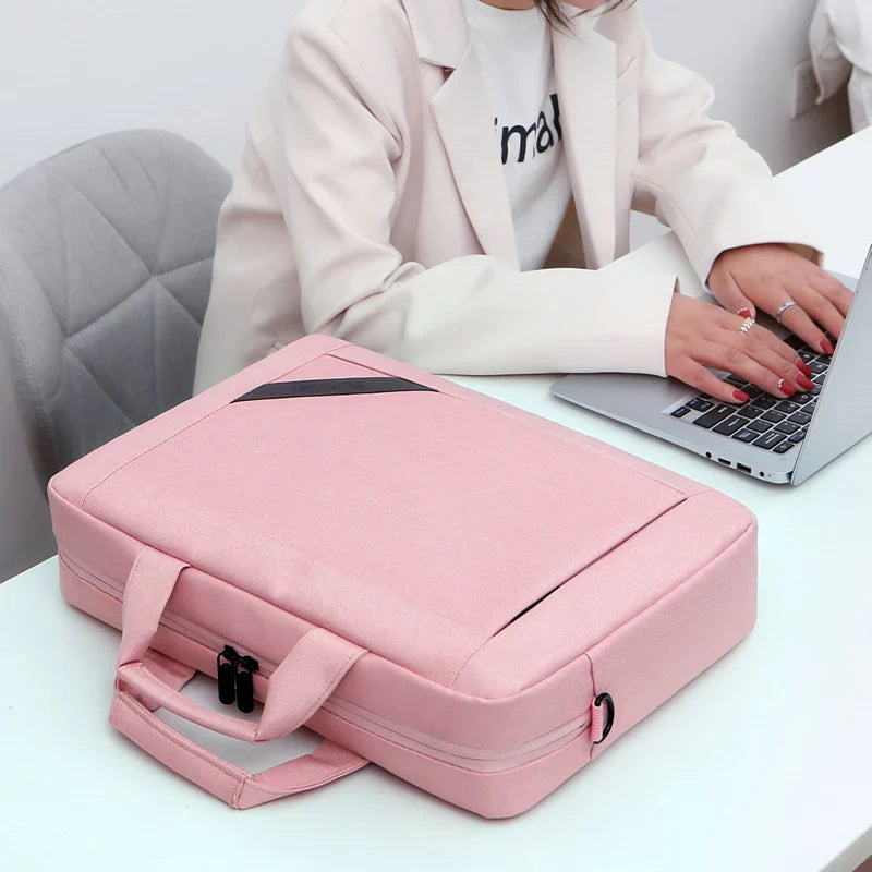 HKM-460243 Waterproof 15.6 Inch Laptop Messenger Bag for Men - Stylish Computer Cover