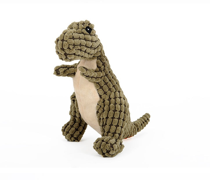 HKM-4603709 Giant Interactive Dinosaur Plush Dog Toy with Squeakers for Large Dogs and Small Breeds