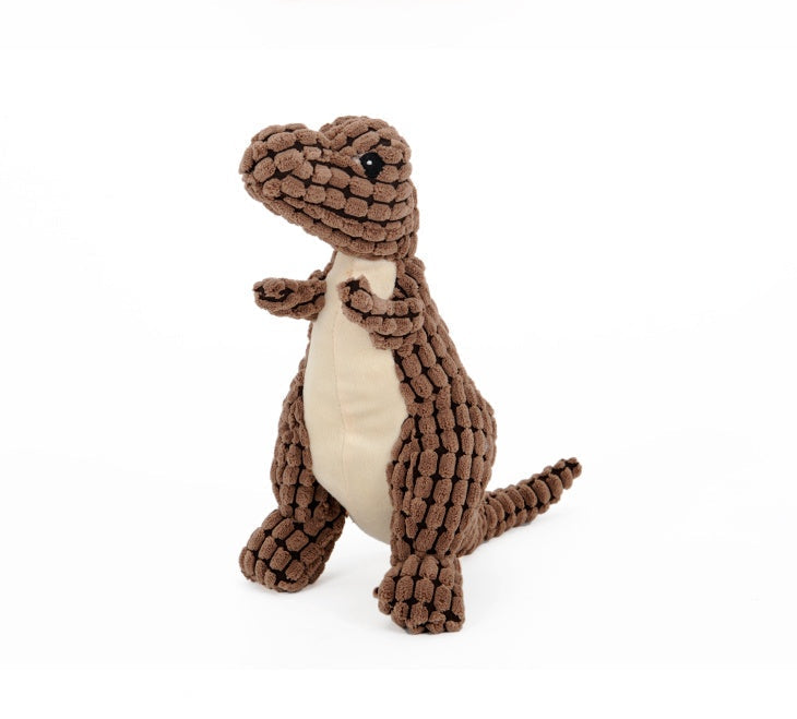 HKM-4603709 Giant Interactive Dinosaur Plush Dog Toy with Squeakers for Large Dogs and Small Breeds