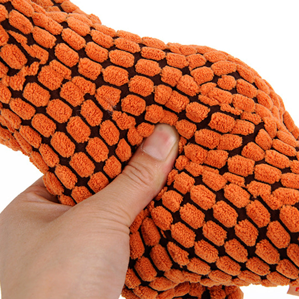 HKM-4603709 Giant Interactive Dinosaur Plush Dog Toy with Squeakers for Large Dogs and Small Breeds
