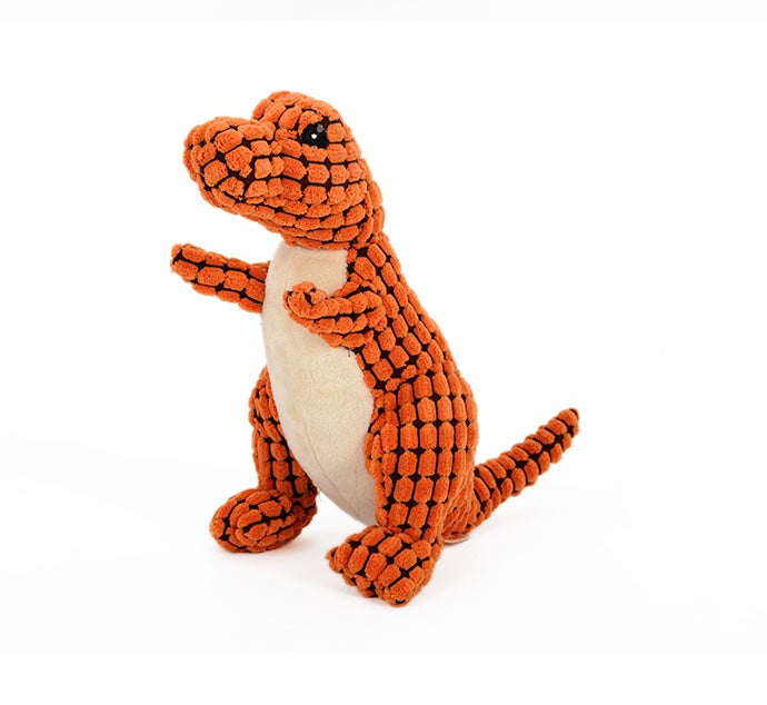 HKM-4603709 Giant Interactive Dinosaur Plush Dog Toy with Squeakers for Large Dogs and Small Breeds
