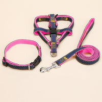HKM-4603837 Nylon Traction Collar and Dog Chain Set, Multiple Sizes Available