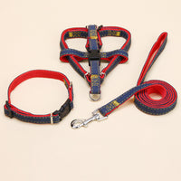 HKM-4603837 Nylon Traction Collar and Dog Chain Set, Multiple Sizes Available