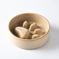 HKM-4604221 Japanese Style Medium Ceramic Pet Bowl for Cats and Dogs with Wooden Frame, 15.5cm