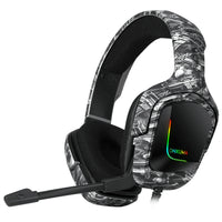 HKM-460435 Camouflage Wired Gaming Headset with Microphone and Braided Cable