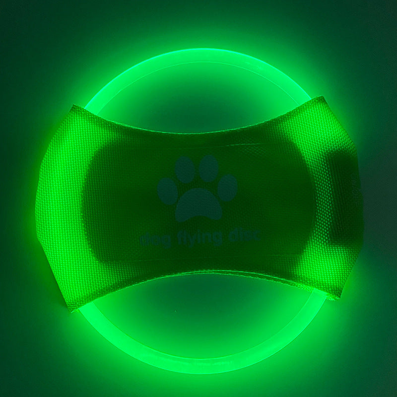 HKM-4604861 LED Dog Flying Disc – Rechargeable Interactive Training Toy for Fun Nighttime Play