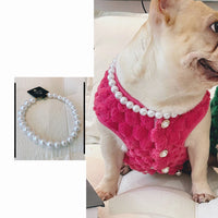 HKM-4606013 Elegant Pearl Necklace for Dogs and Cats - Adjustable Sizes Available