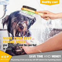HKM-4607293 Two-Sided Dog Grooming Brush for Short Hair Coats - Detangling and Shedding Tool