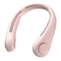 HKM-4607315 Portable Neck Fan, Hands-Free Bladeless Design, 5 Speed Settings, 4000 mAh Rechargeable Battery, Lightweight and Comfortable, Ideal for Outdoor Activities and Travel, Grey