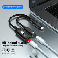 HKM-460755 Type C to Lightning Audio and Charging Adapter for iPad - Supports PD 60W Fast Charge