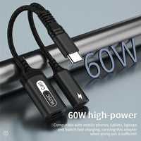 HKM-460755 Type C to Lightning Audio and Charging Adapter for iPad - Supports PD 60W Fast Charge