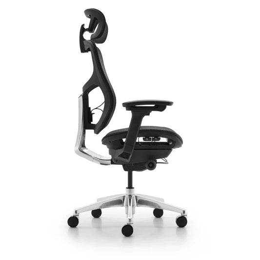 HKM-460947 Ergonomic High Back Black and White Mesh Swivel Office Chair for Home and Office Use