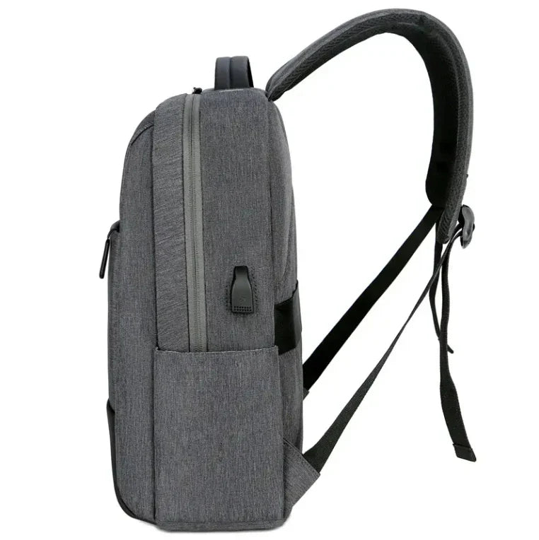 HKM-461075 Custom Logo Laptop Backpack with Waterproof Zipper and USB Port, Polyester Material
