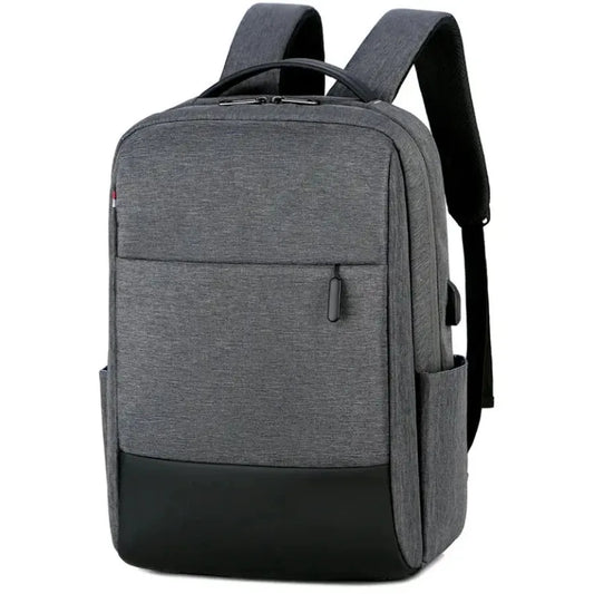 HKM-461075 Custom Logo Laptop Backpack with Waterproof Zipper and USB Port, Polyester Material