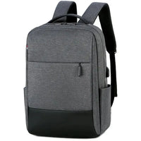 HKM-461075 Custom Logo Laptop Backpack with Waterproof Zipper and USB Port, Polyester Material